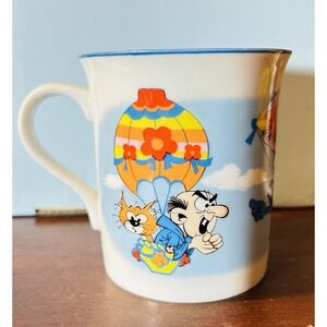 Wallace Berrie & Company Smurfs Porcelain Mug Painted Vintage 1982 Cartoon